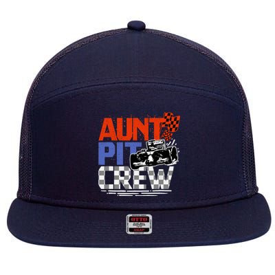 Race Car Themed Birthday Party Gift Aunt Pit Crew Costume 7 Panel Mesh Trucker Snapback Hat