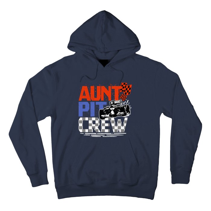 Race Car Themed Birthday Party Gift Aunt Pit Crew Costume Hoodie