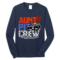 Race Car Themed Birthday Party Gift Aunt Pit Crew Costume Long Sleeve Shirt