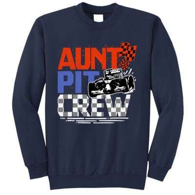 Race Car Themed Birthday Party Gift Aunt Pit Crew Costume Sweatshirt