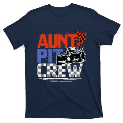 Race Car Themed Birthday Party Gift Aunt Pit Crew Costume T-Shirt