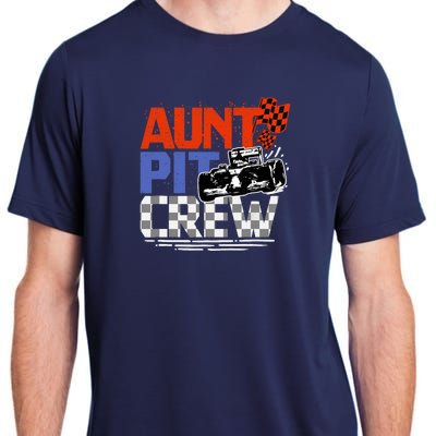 Race Car Themed Birthday Party Gift Aunt Pit Crew Costume Adult ChromaSoft Performance T-Shirt