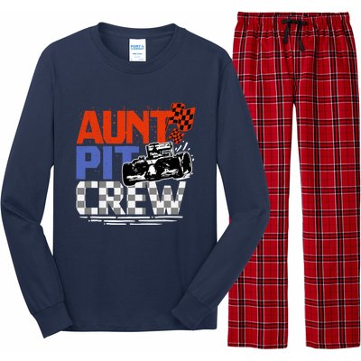 Race Car Themed Birthday Party Gift Aunt Pit Crew Costume Long Sleeve Pajama Set