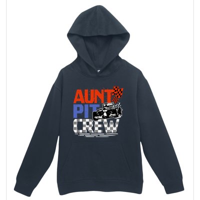 Race Car Themed Birthday Party Gift Aunt Pit Crew Costume Urban Pullover Hoodie