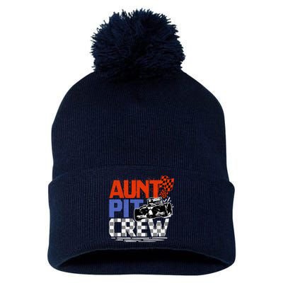 Race Car Themed Birthday Party Gift Aunt Pit Crew Costume Pom Pom 12in Knit Beanie