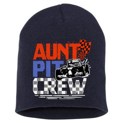 Race Car Themed Birthday Party Gift Aunt Pit Crew Costume Short Acrylic Beanie