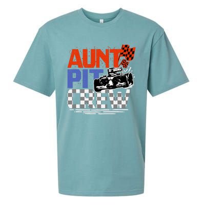 Race Car Themed Birthday Party Gift Aunt Pit Crew Costume Sueded Cloud Jersey T-Shirt