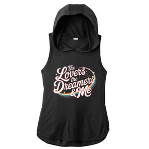 Rainbow Connection The Lovers The Dreamers Ladies PosiCharge Tri-Blend Wicking Draft Hoodie Tank