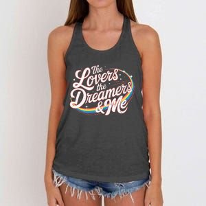 Rainbow Connection The Lovers The Dreamers Women's Knotted Racerback Tank