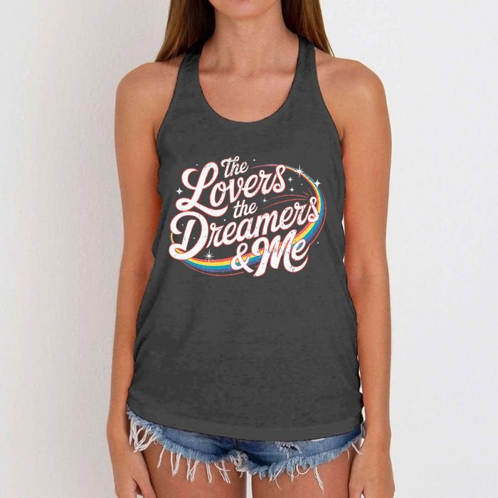 Rainbow Connection The Lovers The Dreamers Women's Knotted Racerback Tank