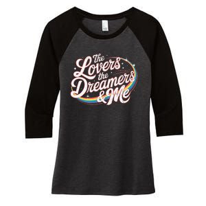 Rainbow Connection The Lovers The Dreamers Women's Tri-Blend 3/4-Sleeve Raglan Shirt