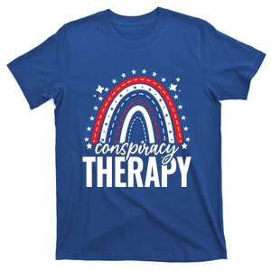 Rainbow Conspiracy Therapy 4th Of July Usa America Patriotic Funny Gift T-Shirt