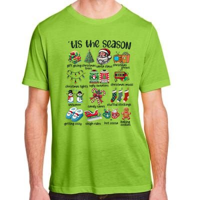 Retro Christmas Tis The Season Adult ChromaSoft Performance T-Shirt