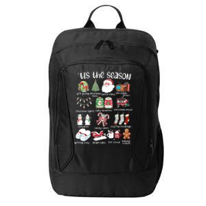 Retro Christmas Tis The Season City Backpack