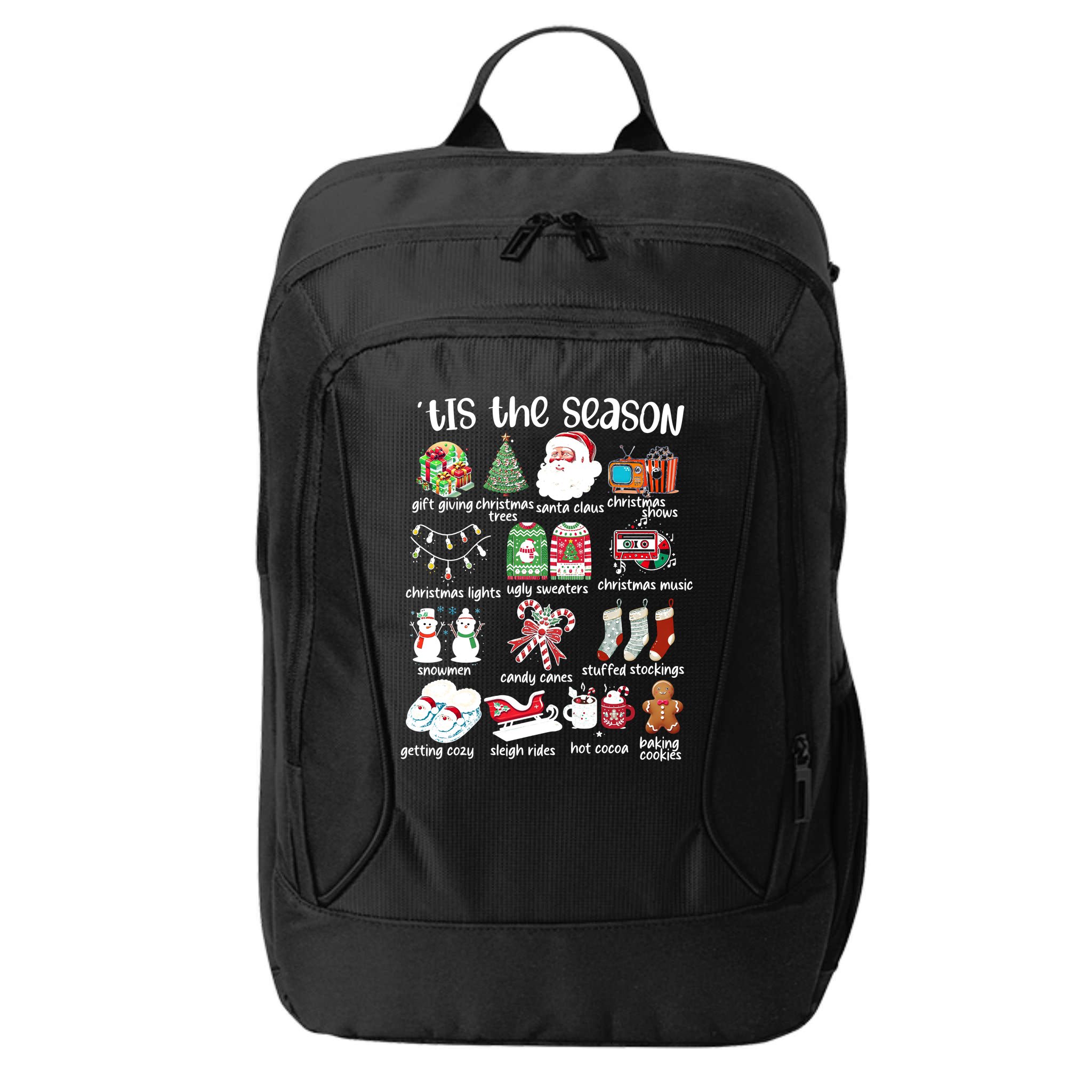 Retro Christmas Tis The Season City Backpack