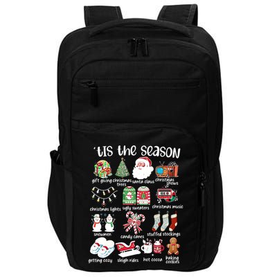 Retro Christmas Tis The Season Impact Tech Backpack