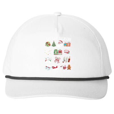 Retro Christmas Tis The Season Snapback Five-Panel Rope Hat