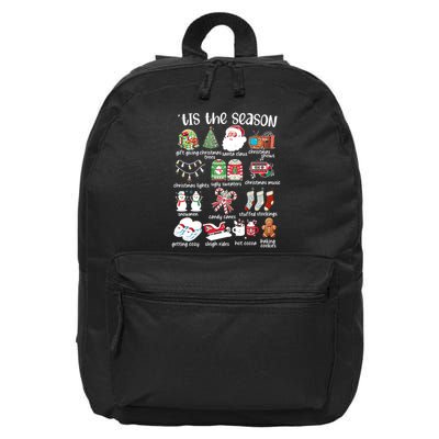 Retro Christmas Tis The Season 16 in Basic Backpack