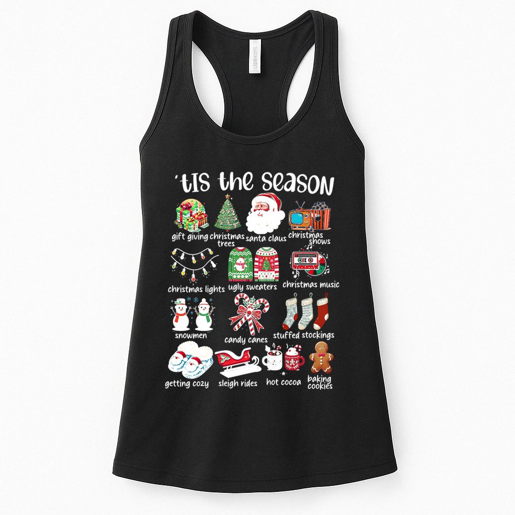 Retro Christmas Tis The Season Womens Tank Top