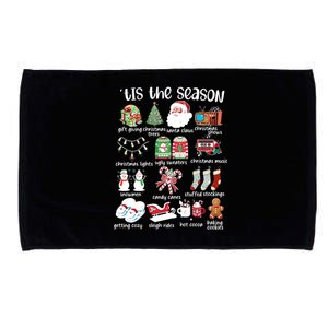 Retro Christmas Tis The Season Microfiber Hand Towel