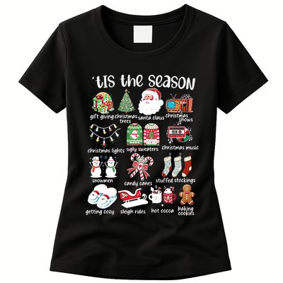 Retro Christmas Tis The Season Womens T-Shirt