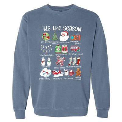 Retro Christmas Tis The Season Garment-Dyed Sweatshirt