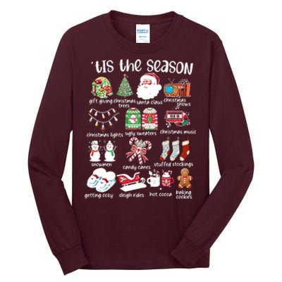 Retro Christmas Tis The Season Tall Long Sleeve T-Shirt