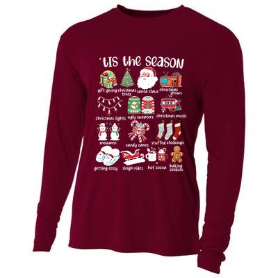 Retro Christmas Tis The Season Cooling Performance Long Sleeve Crew