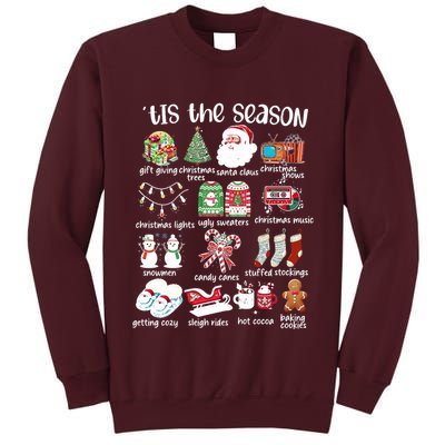 Retro Christmas Tis The Season Tall Sweatshirt