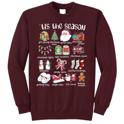 Retro Christmas Tis The Season Tall Sweatshirt