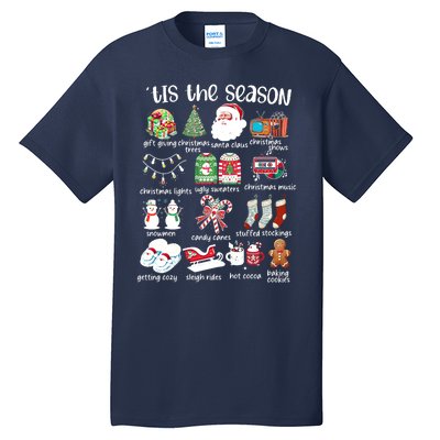 Retro Christmas Tis The Season Tall T-Shirt