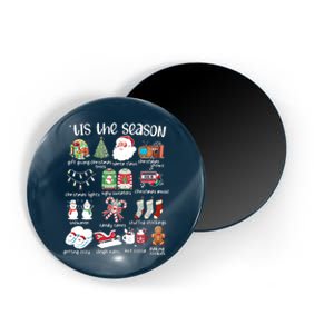 Retro Christmas Tis The Season Magnet