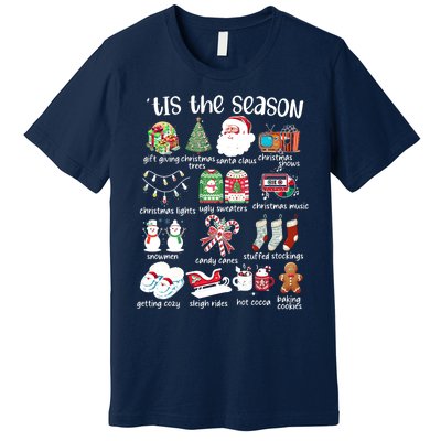 Retro Christmas Tis The Season Premium T-Shirt