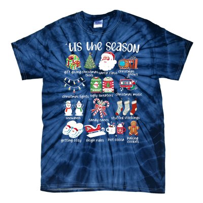 Retro Christmas Tis The Season Tie-Dye T-Shirt