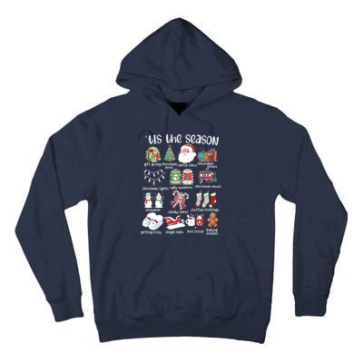 Retro Christmas Tis The Season Tall Hoodie