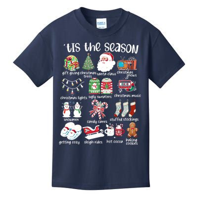 Retro Christmas Tis The Season Kids T-Shirt