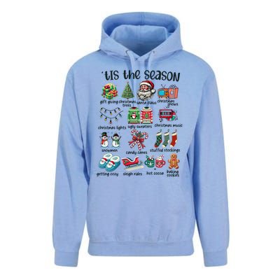 Retro Christmas Tis The Season Unisex Surf Hoodie