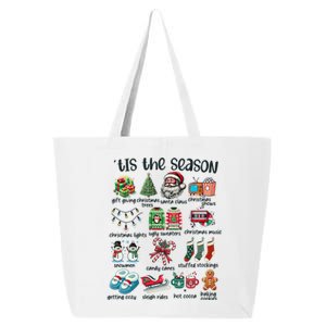 Retro Christmas Tis The Season 25L Jumbo Tote