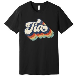 Retro Cute Tia for Auntie Best Tia Ever Aunt Premium T-Shirt