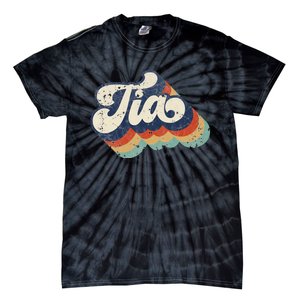 Retro Cute Tia for Auntie Best Tia Ever Aunt Tie-Dye T-Shirt