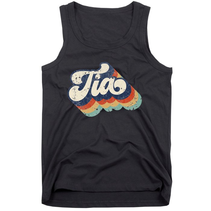 Retro Cute Tia for Auntie Best Tia Ever Aunt Tank Top