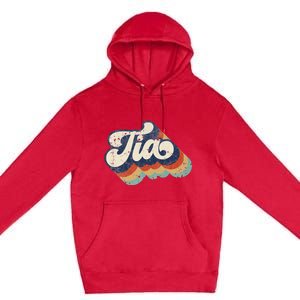 Retro Cute Tia for Auntie Best Tia Ever Aunt Premium Pullover Hoodie