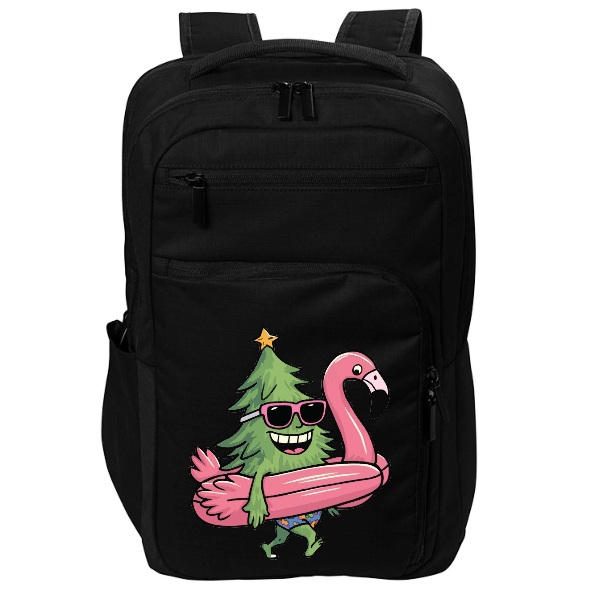 Retro Christmas Tree Beach Vacation Christmas In July Impact Tech Backpack