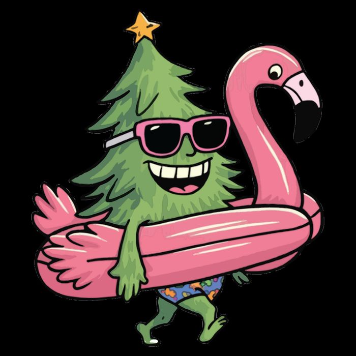 Retro Christmas Tree Beach Vacation Christmas In July 16 in Basic Backpack