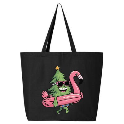 Retro Christmas Tree Beach Vacation Christmas In July 25L Jumbo Tote