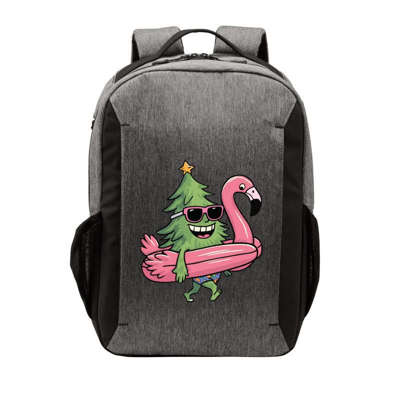 Retro Christmas Tree Beach Vacation Christmas In July Vector Backpack