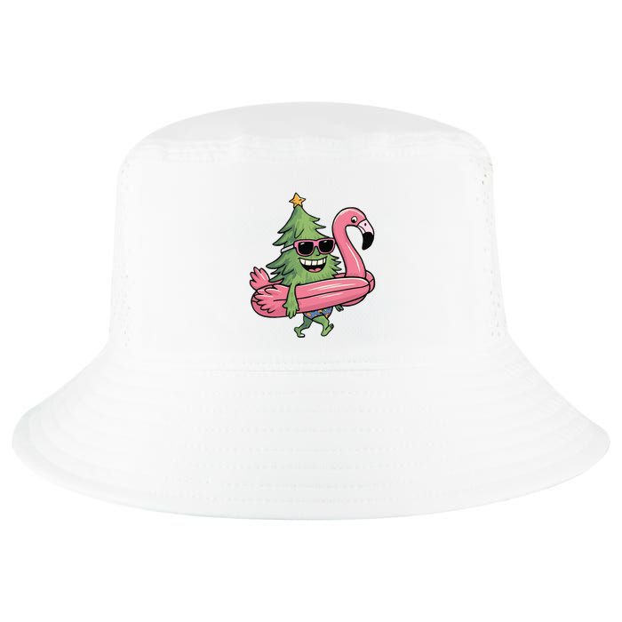 Retro Christmas Tree Beach Vacation Christmas In July Cool Comfort Performance Bucket Hat