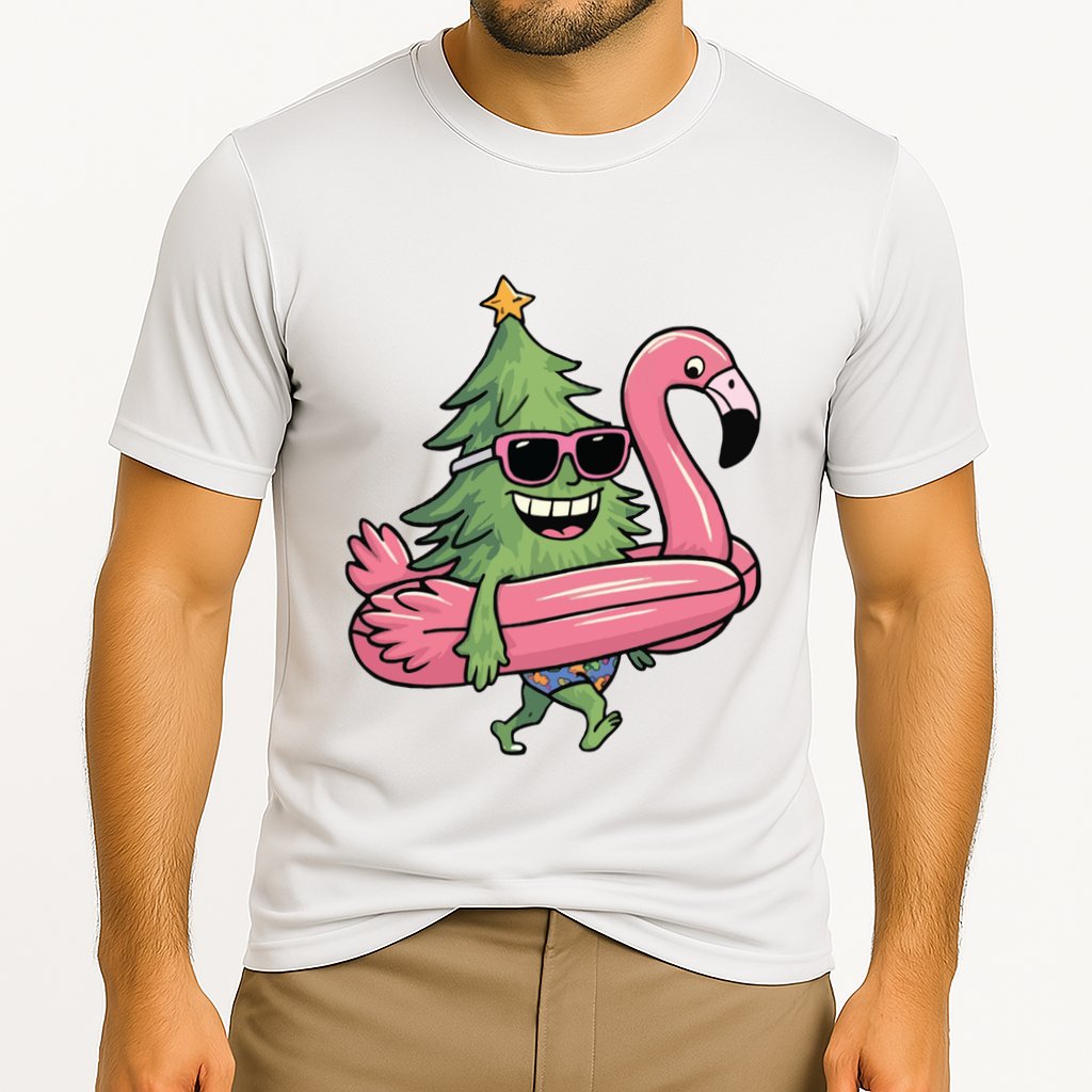 Retro Christmas Tree Beach Vacation Christmas In July Performance Shirt
