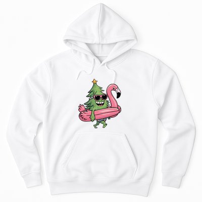 Retro Christmas Tree Beach Vacation Christmas In July Hoodie