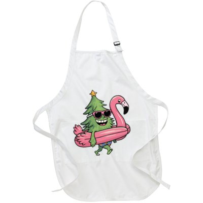 Retro Christmas Tree Beach Vacation Christmas In July Apron